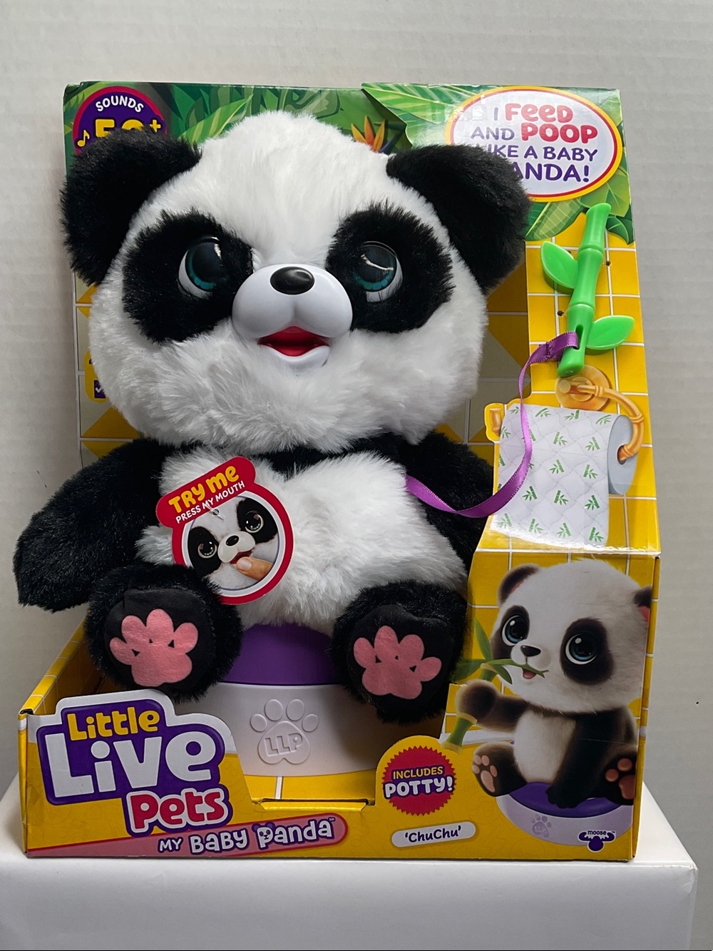 My Baby Panda little LIVE pets Plush Toy - Black & White (51)